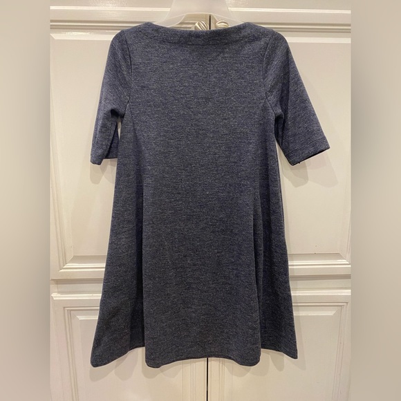 Adrienne Vittadini Heathered Heathered Navy A-line Dress - XS - Picture 2 of 6